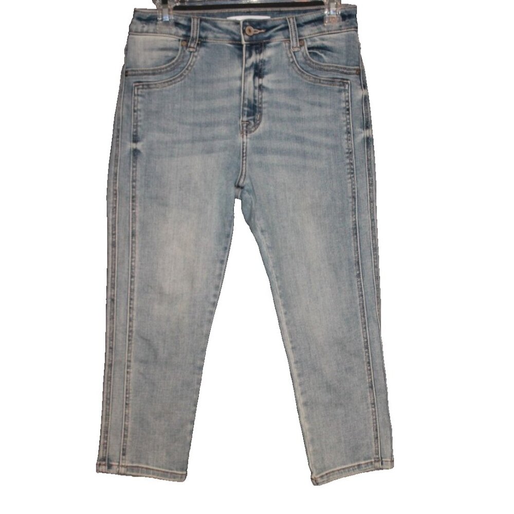 KanCan Maurices Jeans Women's Size 27 Light Acid Wash Blue Distressed Denim Jean